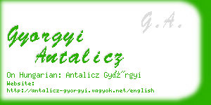 gyorgyi antalicz business card